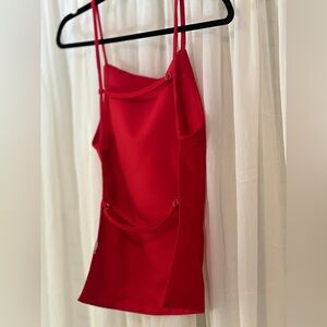 Free People Backless Top in Atlas Red